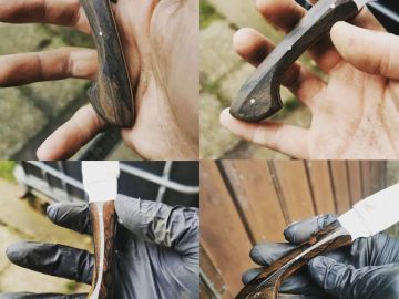 Pour vous montrer la beauté du Ziricote avant et après le ponçage et le polissage du manche 🤩
Il a déjà rejoint son propriétaire 😉

#knife #frenchknife...